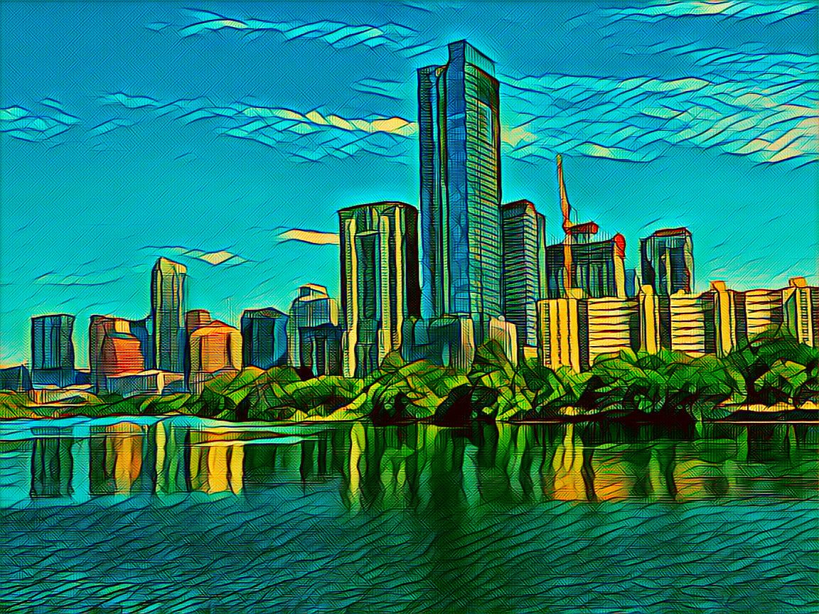 Austin Skyline Mixed Media Photo Art